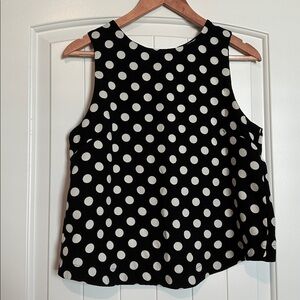 Ovi Black and White Polka Dot Top
